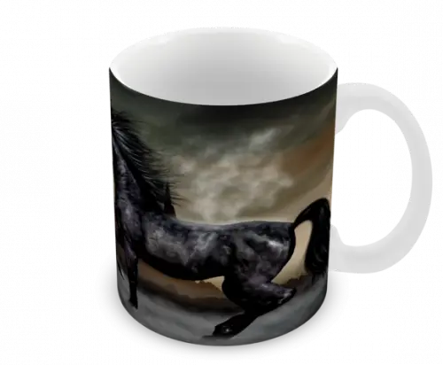 Caneca Polímero Cavalos Personalizada