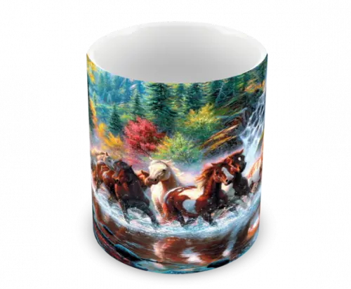 Caneca Polímero Cavalos Personalizada