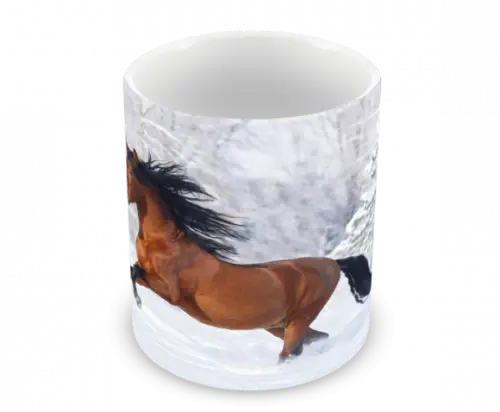 Caneca Polímero Cavalos Personalizada