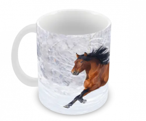 Caneca Polímero Cavalos Personalizada