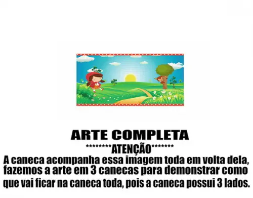 Caneca Polímero Chapeuzinho Vermelho Personalizada