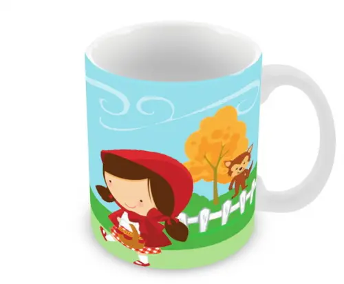 Caneca Polímero Chapeuzinho Vermelho Personalizada