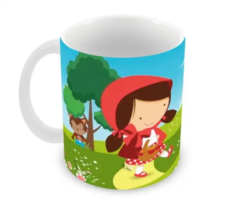 Caneca Polímero Chapeuzinho Vermelho Personalizada