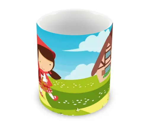 Caneca Polímero Chapeuzinho Vermelho Personalizada