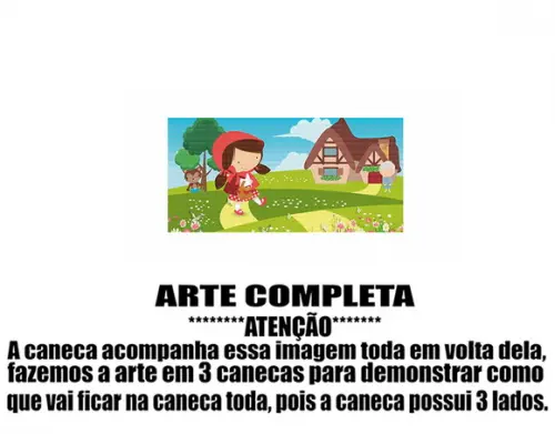 Caneca Polímero Chapeuzinho Vermelho Personalizada