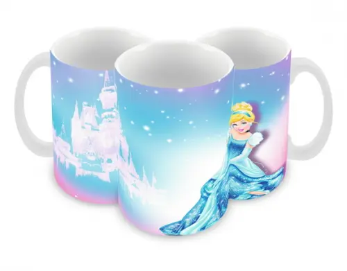 Caneca Polímero Cinderela Personalizada