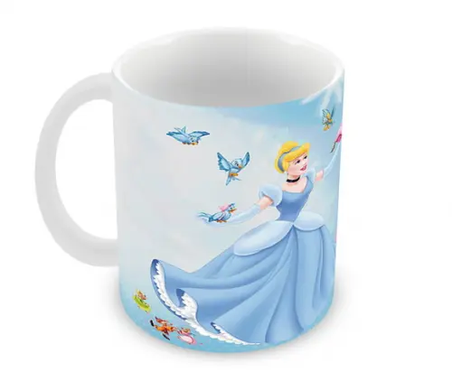 Caneca Polímero Cinderela Personalizada