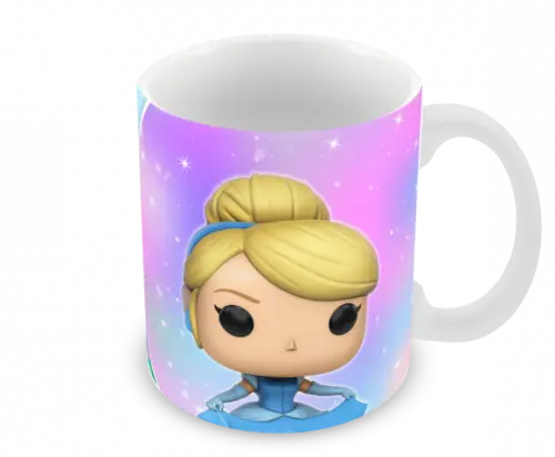 Caneca Polímero Cinderela Personalizada