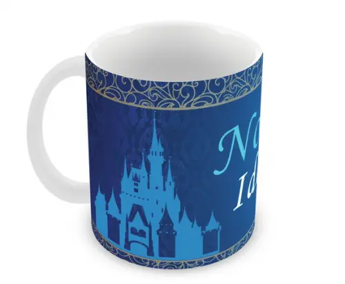 Caneca Polímero Cinderela Príncipe com Nome Personalizada