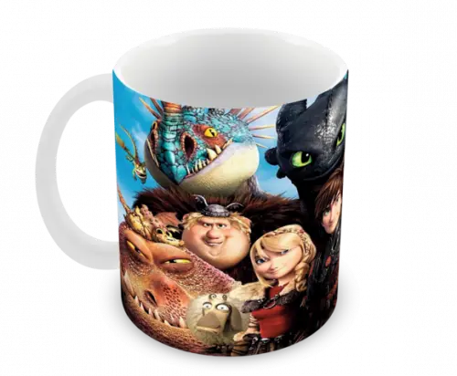 Caneca Polímero Como Treinar Seu Dragão 3 Personalizado