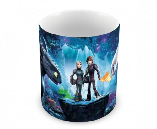 Caneca Polímero Como Treinar Seu Dragão 3 Personalizado