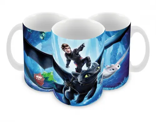 Caneca Polímero Como Treinar Seu Dragão 3 Personalizado