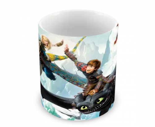 Caneca Polímero Como Treinar Seu Dragão 3 Personalizado