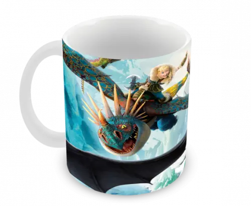 Caneca Polímero Como Treinar Seu Dragão 3 Personalizado