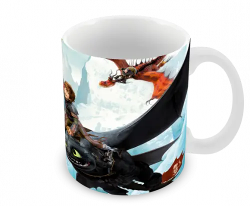 Caneca Polímero Como Treinar Seu Dragão 3 Personalizado