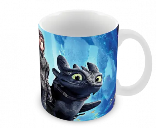 Caneca Polímero Como Treinar Seu Dragão 3 Personalizado