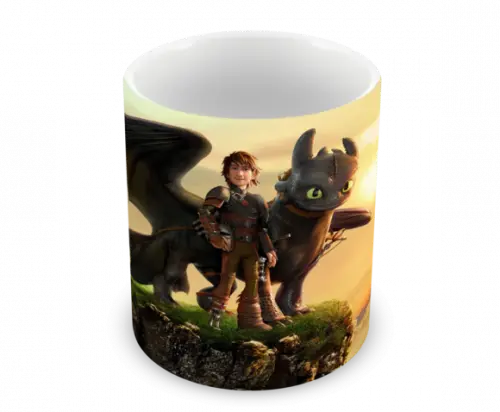 Caneca Polímero Como Treinar Seu Dragão 3 Personalizado