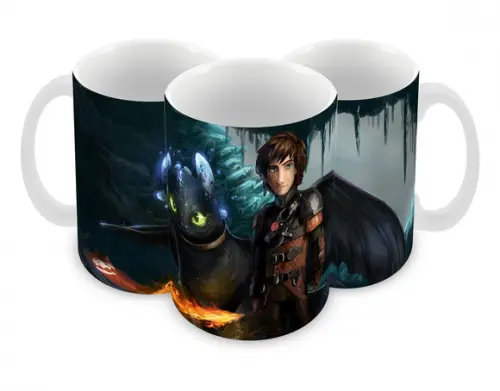 Caneca Polímero Como Treinar Seu Dragão 3 Personalizado