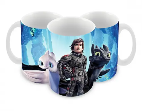 Caneca Polímero Como Treinar Seu Dragão 3 Personalizado