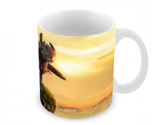 Caneca Polímero Como Treinar Seu Dragão 3 Personalizado