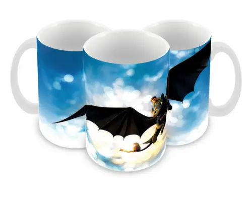 Caneca Polímero Como Treinar Seu Dragão 3 Personalizado