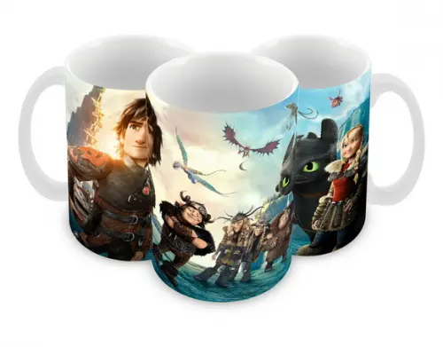 Caneca Polímero Como Treinar Seu Dragão 3 Personalizado
