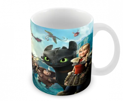 Caneca Polímero Como Treinar Seu Dragão 3 Personalizado