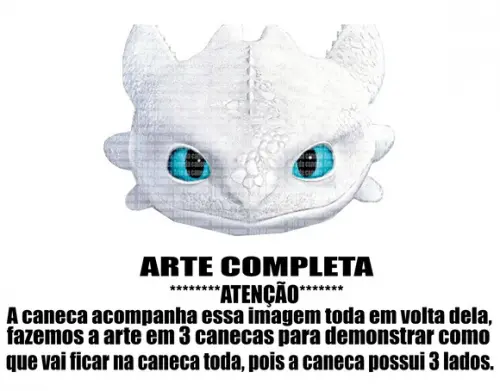 Caneca Polímero Como Treinar Seu Dragão 3 Personalizado