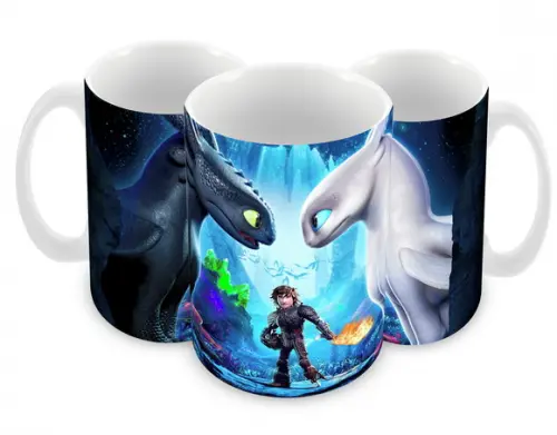 Caneca Polímero Como Treinar Seu Dragão 3 Personalizado