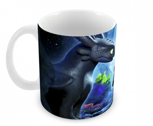 Caneca Polímero Como Treinar Seu Dragão 3 Personalizado