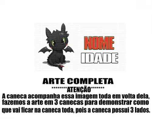 Caneca Polímero Como Treinar Seu Dragão Personalizado