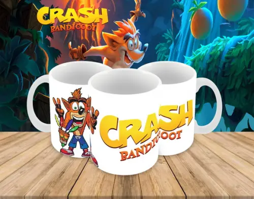 Caneca Polímero Crash Bandicoot Personalizada
