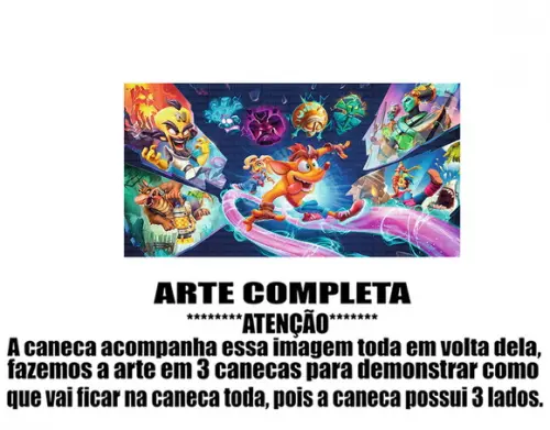 Caneca Polímero Crash Bandicoot Personalizada