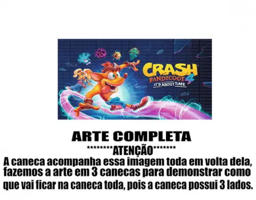 Caneca Polímero Crash Bandicoot Personalizada