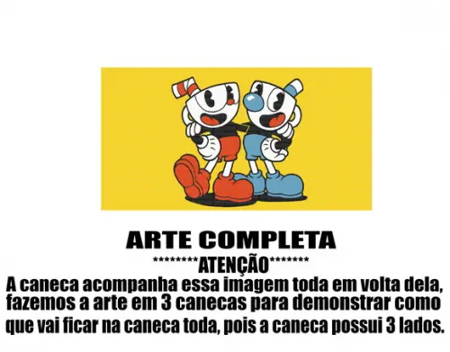 Caneca Polímero Cuphead Personalizada