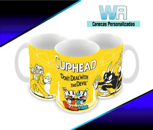 Caneca Polímero Cuphead Personalizada