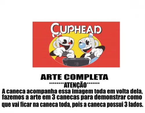Caneca Polímero Cuphead Personalizada