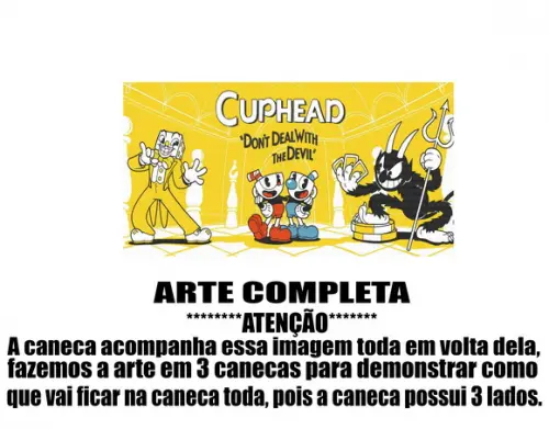 Caneca Polímero Cuphead Personalizada