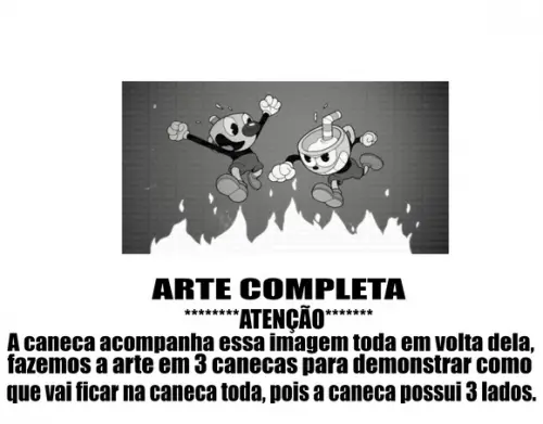 Caneca Polímero Cuphead Personalizada