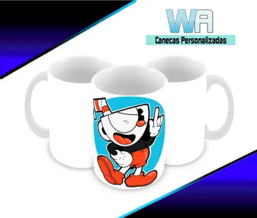 Caneca Polímero Cuphead Personalizada