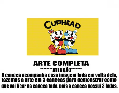 Caneca Polímero Cuphead Personalizada
