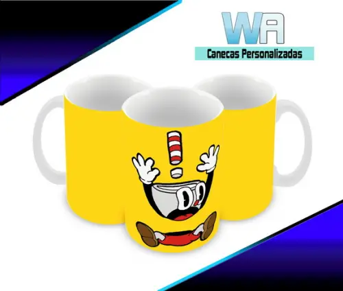 Caneca Polímero Cuphead Personalizada