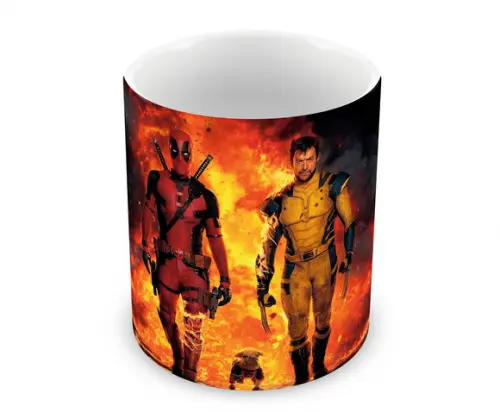 Caneca Polímero Deadpool e Wolverine Personalizada