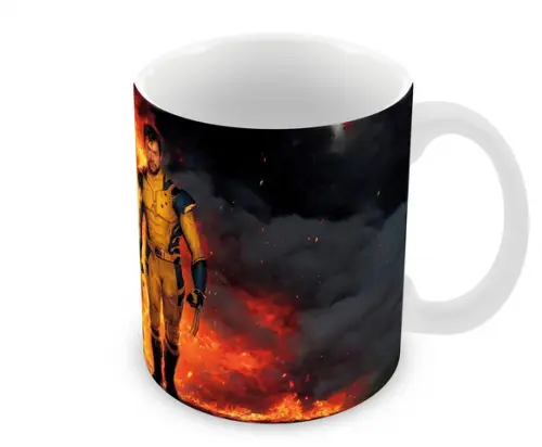 Caneca Polímero Deadpool e Wolverine Personalizada