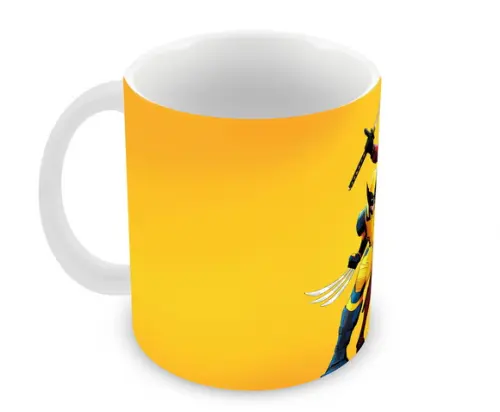 Caneca Polímero Deadpool e Wolverine Personalizada