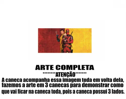Caneca Polímero Deadpool e Wolverine Personalizada