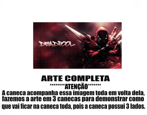 Caneca Polímero Deadpool Personalizada