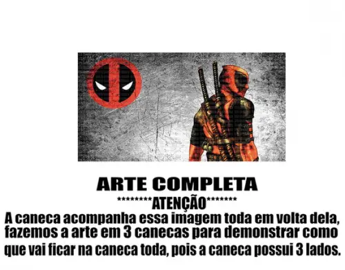 Caneca Polímero Deadpool Personalizada