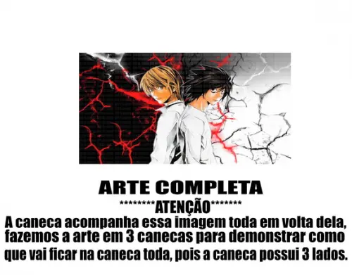 Caneca Polímero Death Note Personalizada