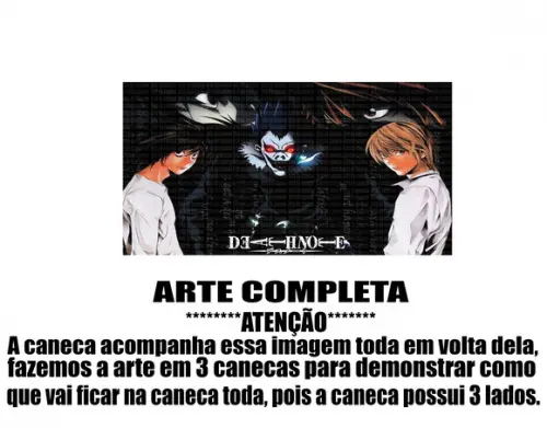 Caneca Polímero Death Note Personalizada